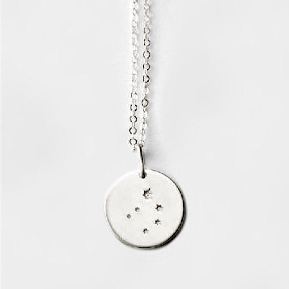 Libra Constellation Astrology Dainty Star/Galaxy Engraved Pendant Birth Necklace - Picture 2 of 16